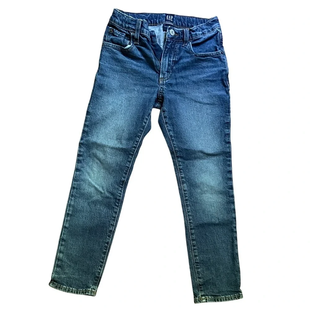 Gap Slim‎ Taper Jeans Boys Size 8 Blue Medium Good Condition Adjustable Waist